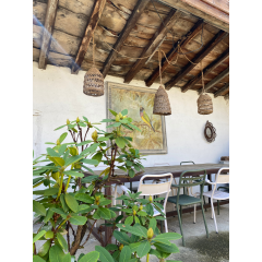 L'OISEAU AUX DATURAS (120x120cm)